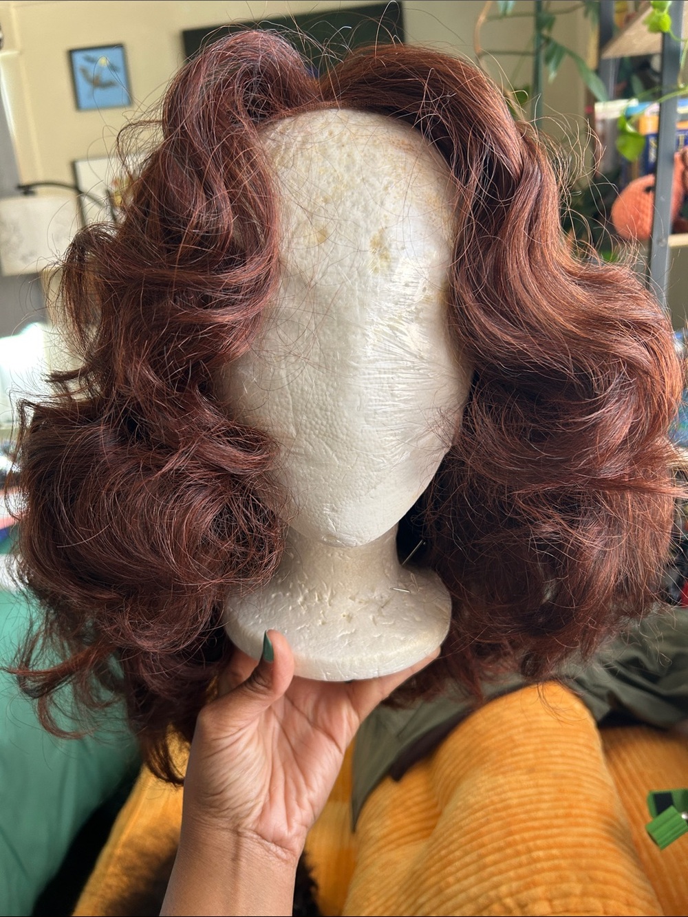 Wavy Women's Wig in Rich Auburn - Voluminous Style